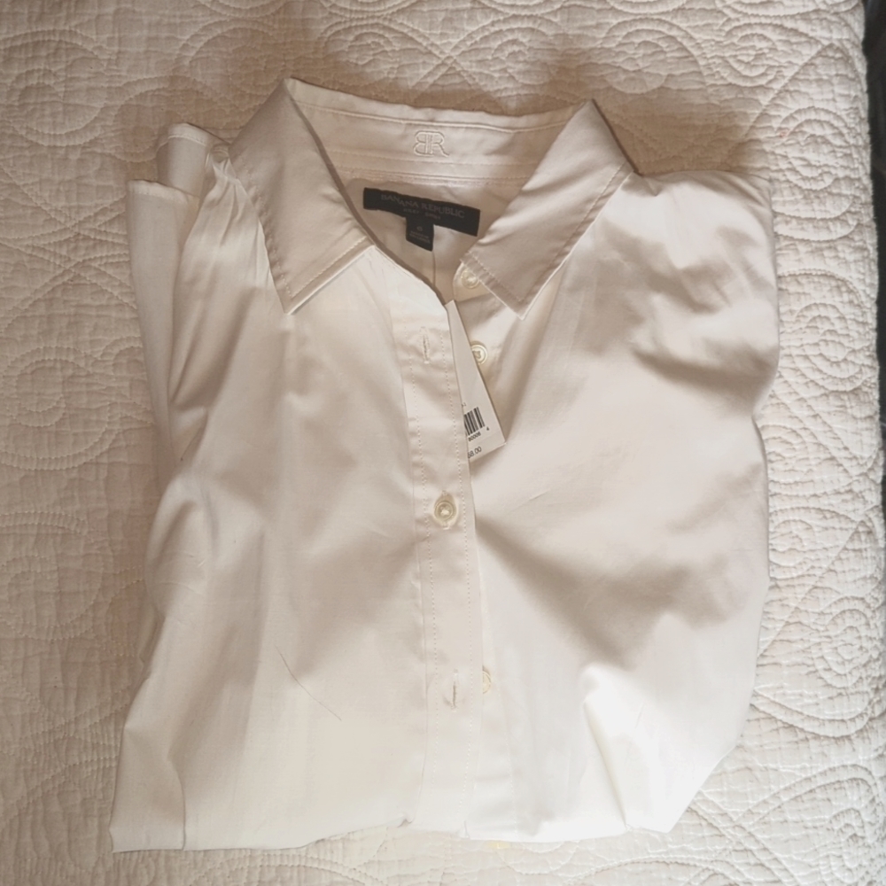 NWT Banana Republic women's white button down